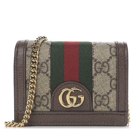 gucci chain card case wallet